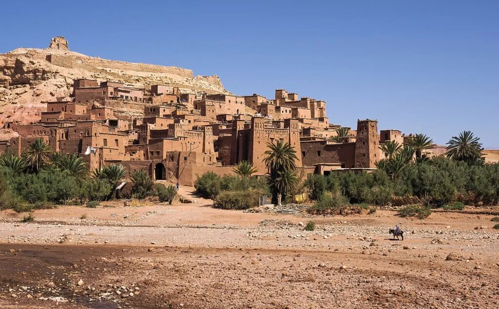 زيارة آيت بن حدو — قصر آيت بن حدو الطيني عند الغروب